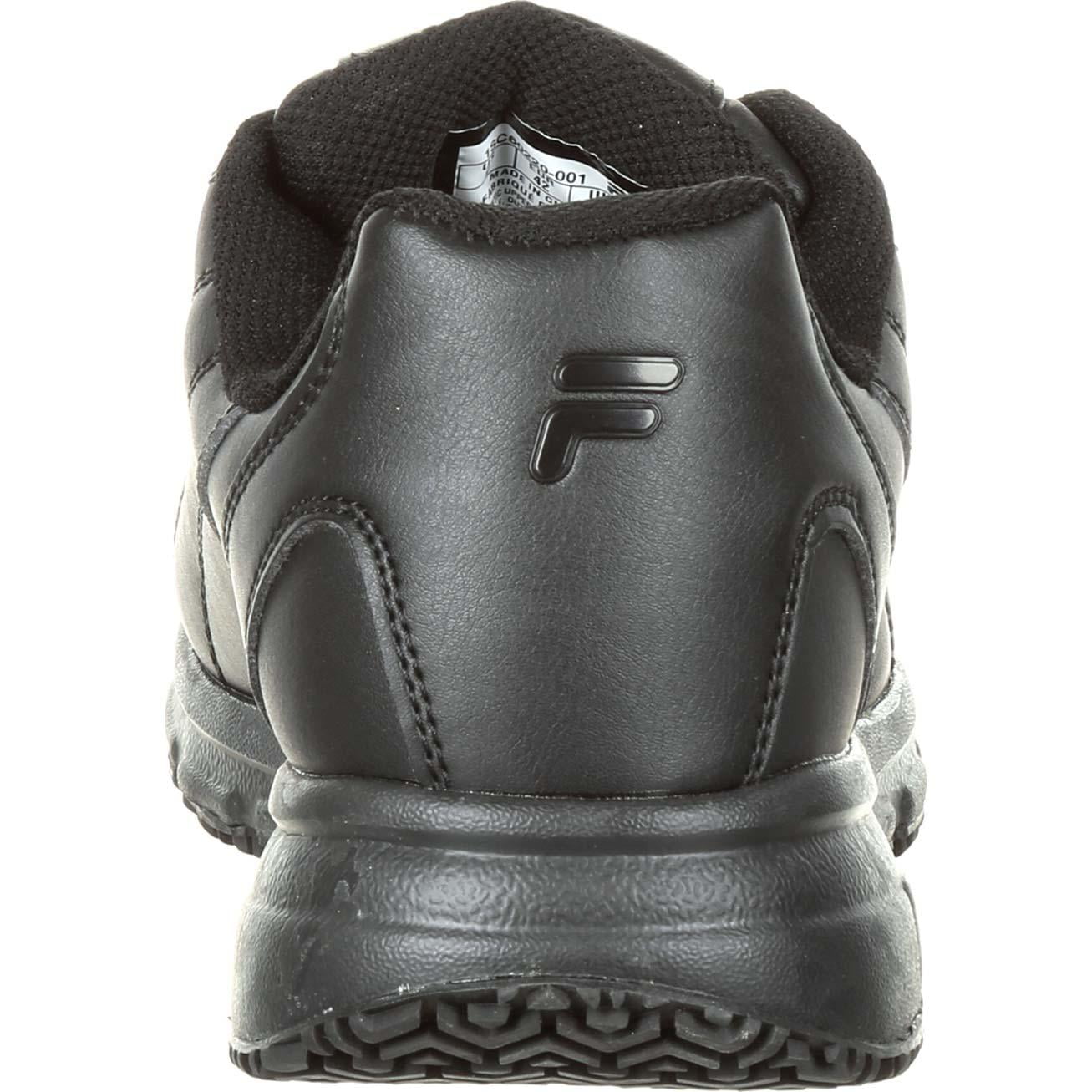 Fila Memory Niteshift Slip-Resistant Work Athletic Shoe, Black, Size 8(W)