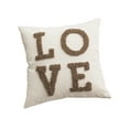 thumbnail image 6 of Valentine's Day Embroidered Throw Pillow Cover - 17.71x17.71 Inch Decorative White Pillow Case with Stay Cozy or Love Message, Boho Style for Couch Sofa Bed Living Room Bedroom Decor (2Pcs), 6 of 9