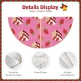 thumbnail image 5 of Balery Strawberry Cake Printed Christmas Tree Skirt , Merry Christmas Party Christmas Tree Decoration,Adjustable Tree Skirt-36", 5 of 8