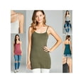 thumbnail image 2 of Essential Basic Women's Basic Casual Long Camisole Cami Top Regular Sizes - Neon Green, S, 2 of 4