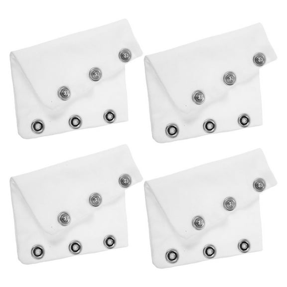 Beaupretty 4Pcs White Snap Bodysuit Extenders with Lightweight Design for Cozy Jumpsuit Fit