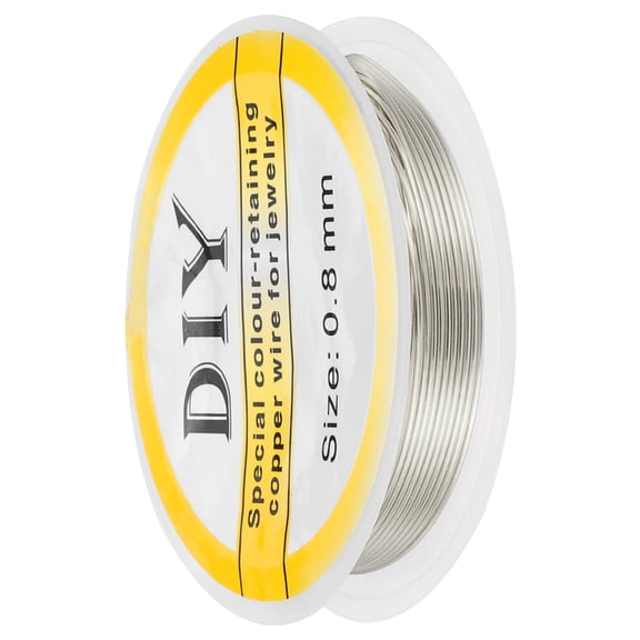 1pcs 0.8mm Craft Wire Beading Copper Wire for Jewelry Making Supply(Silver)