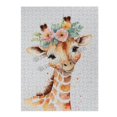 thumbnail image 3 of 500 Piece Jigsaw Puzzle for Adults - Wood Puzzles - Cute Giraffe Theme - Perfect for Stress Relief, 3 of 8