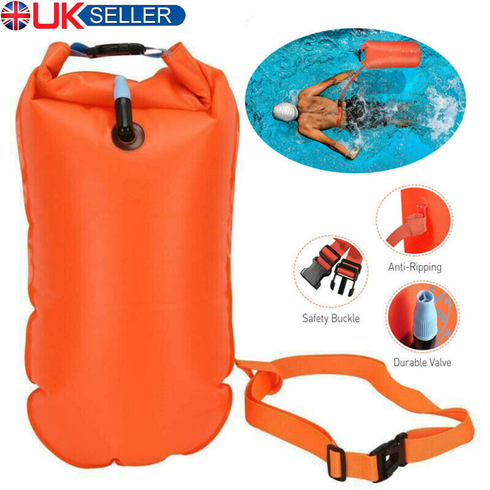 Inflatable Open Water Swim Buoy Air Dry Bag Device Buoy Tow Float Swimming 