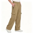 thumbnail image 3 of LIaqionyy Big Boys Cargo Sweatpants Wide Leg Baggy Pants Athletic Open Bottom Jogger Pant with Pockets, 3 of 8
