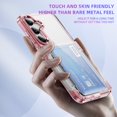 thumbnail image 6 of Decase Transparent Wallet Case for Samsung Galaxy S25,Wallet Case with Card Holder Kickstand Card Holder Clear Hard+PC Soft TPU Hybrid Shockproof Cover for Samsung Galaxy S25 Phone Case,Pink, 6 of 7