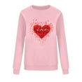 thumbnail image 4 of Elvqul Womens Sweatshirts Crewneck Shirts Tunic Fashion Valentine's Day Pullover Sweatshirts for Women Long Sleeve, 4 of 6