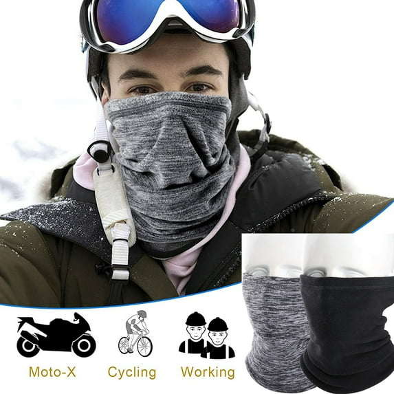 Cheers.US Soft Fleece Neck Gaiter Warmer Face Mask for Cold Weather Winter Outdoor Sports Cycling Mask Windproof Neck Gaiter Cold Weather Face Cover