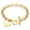 Gold, variant on Toggle Clasp Link Bracelet for Women Heart Charm Stainless Steel 7" Fits 6" Wrist Ginger Lyne