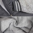 thumbnail image 2 of Vertical Sport Men's Sherpa Fleece Lined Two Tone Zip Up Hoodie Jacket (PF121 - Charcoal Gray, 5XL), 2 of 2