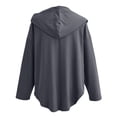 thumbnail image 5 of Tranfacy Chandails à Capuchon pour Femmes, Chandails à Capuchon Oversize pour Femmes, Blouse Décontractée Mode pour Dames à Manches Longues Unies Chandail Chandails en Molleton, 5 of 5