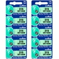 thumbnail image 1 of Murata 315 SR716SW Battery 1.55V Silver Oxide Watch Button Cell (10 Batteries), 1 of 5