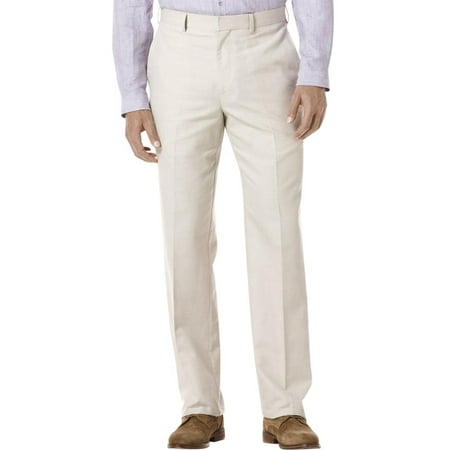 Cubavera - Mens Linen Blend Herringbone Dress Pants - Walmart.com