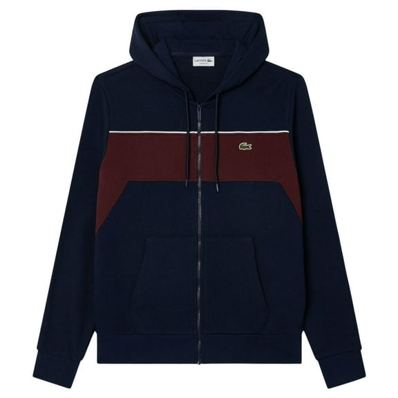 Lacoste Mens Colour Block Full Zip Hoodie