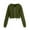 Green, variant on Feancey Cropped Zipper Sweatshirts Womens Hooded Fashion Jackets Lightweight Casual Zip Up Hoodies Fall Long Sleeve Fleece Jacket with Pockets Khaki 3XL