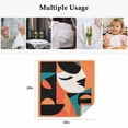 thumbnail image 4 of Color Block Cloth Napkins, Orange Teal Black Contemporary Abstract Washable and Reusable Dinner Napkins Set of 6, Table Napkin for Kitchen Party Birthday Wedding Hotel Housewarming 20"x20", 4 of 8