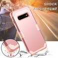 thumbnail image 3 of Galaxy S10 Plus SM-G975 Case, Shockproof Protection Hard Plastic Cover+Soft Silicone Rubber Bumper Dual Layer Protective Phone Case for Samsung Galaxy S10 Plus 2019 - Rose Gold, 3 of 8