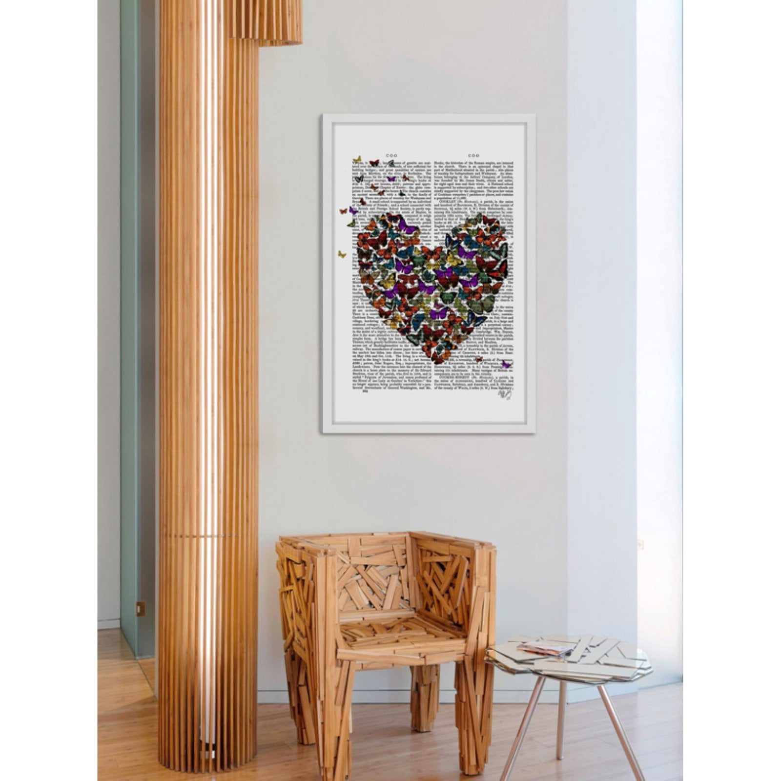 Marmont Hill "Butterfly Heart" Framed Painting Print