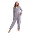 thumbnail image 6 of SwiftWear Family Christmas Matching Pajama Set Soft Flannel Warm Onesie with Cat Ears Hood, Holiday Loungewear for Adults Couples (Gray), 6 of 7