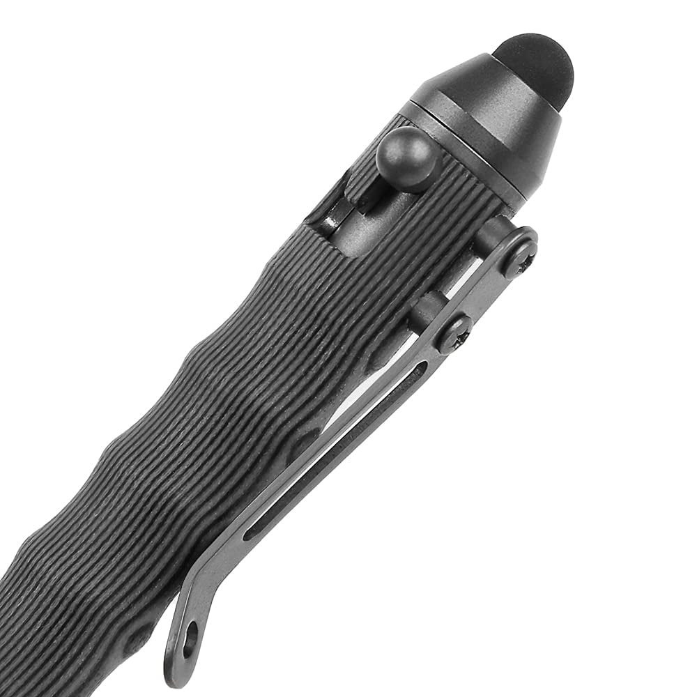 4.5 Inch Bolt Action Refillable Touch Screen Ballpoint Pen Grey/Black