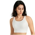 thumbnail image 2 of Wancir High Neck Sports Bra for Women Longline Medium Impact Workout Crop Tank Tops Wirefree Padded Yoga Bra Gym, 2 of 5