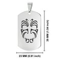 thumbnail image 2 of Stainless Steel Maori Warrior Champion Dog Tag Keychain Circle Ring, 2 of 2