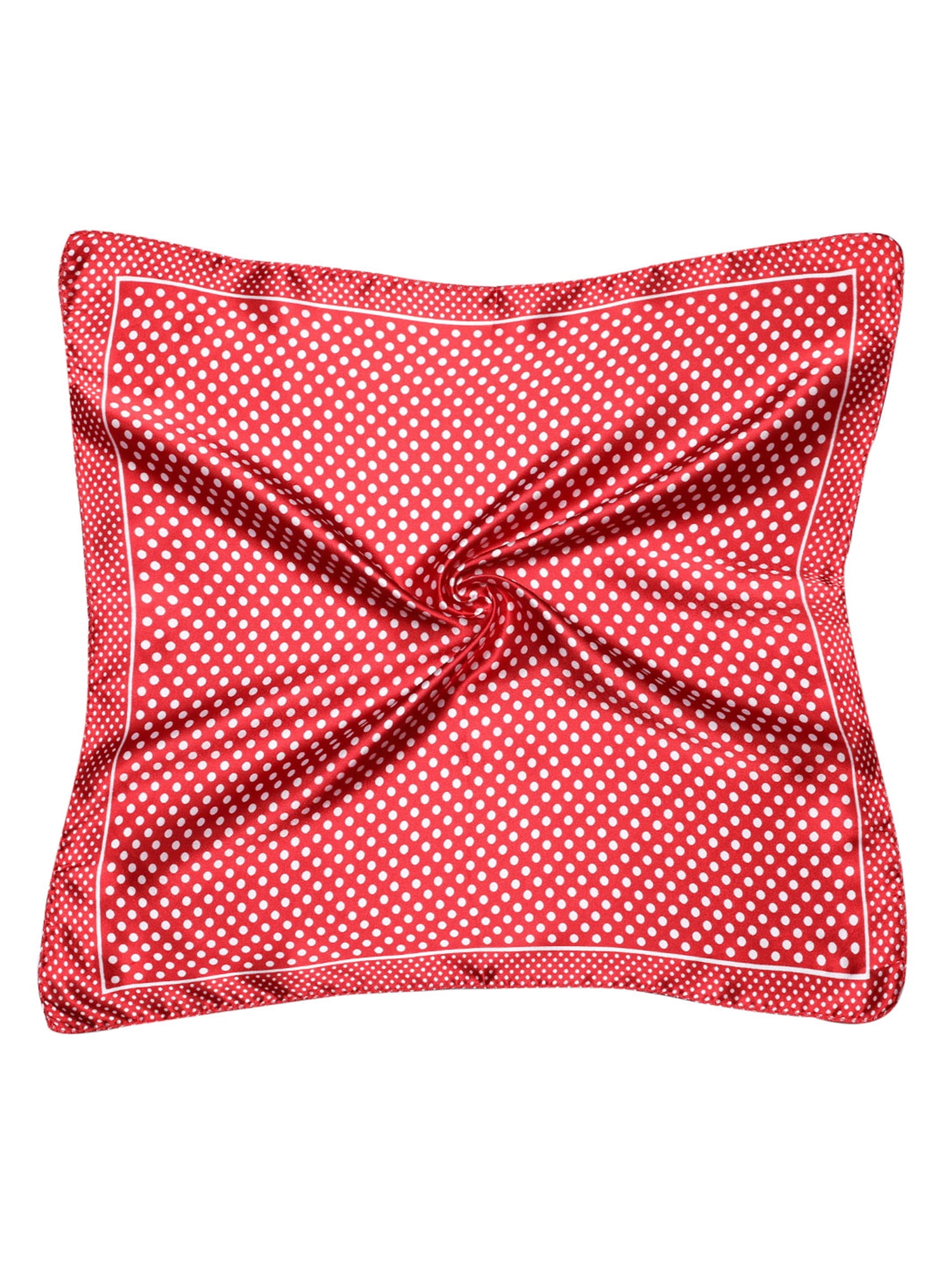 Unique Bargains Women Satin Print Square Scarves Kerchief Neck Scarves 20 x 20""