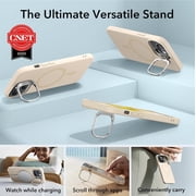 ESR iPhone 15 Pro Max Case Cloud Silicone MagSafe with Stash Stand Military-Grade Protection, Tan