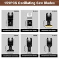 thumbnail image 2 of 159 Pcs Universal Titanium Oscillating Multitool Saw Blades Sandpaper Kits, 2 of 8