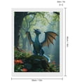 thumbnail image 2 of Diamond Art Kits for Adults - Blue Dragon Forest Sunlight 5d Diamond Painting for Adults, Diamond Art for Adults Beginners, Frameless Diamond Painting Kits for Adults for Home Wall Decor, 2 of 7