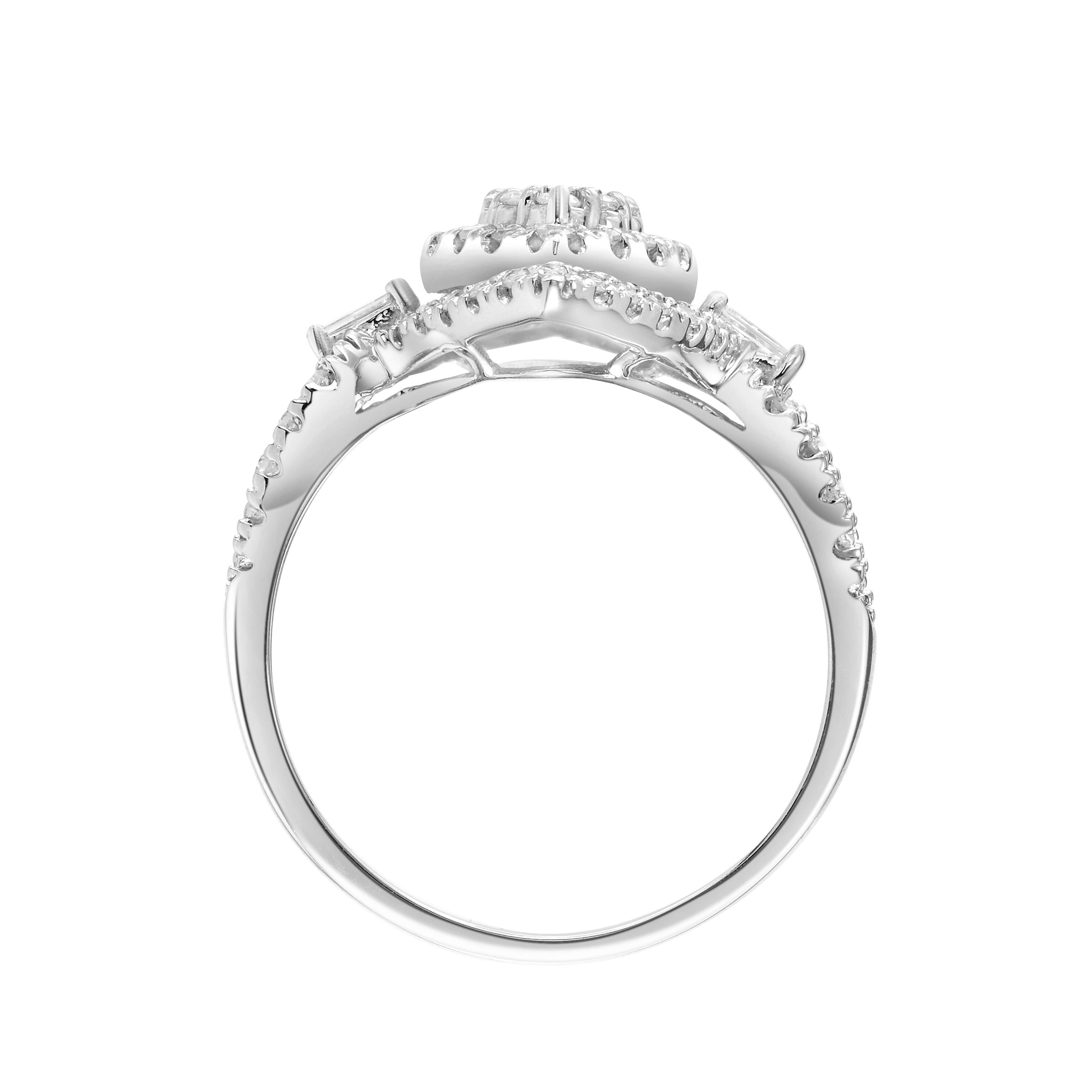 3/8ctw 10KT White Gold Pear Limited Edition Genuine Certified Diamond Ring by Keepsake