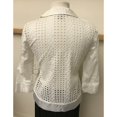 thumbnail image 2 of White Cotton Cut Out Embroidered Shirt With Organza Trim (Style# 78240), 2 of 3