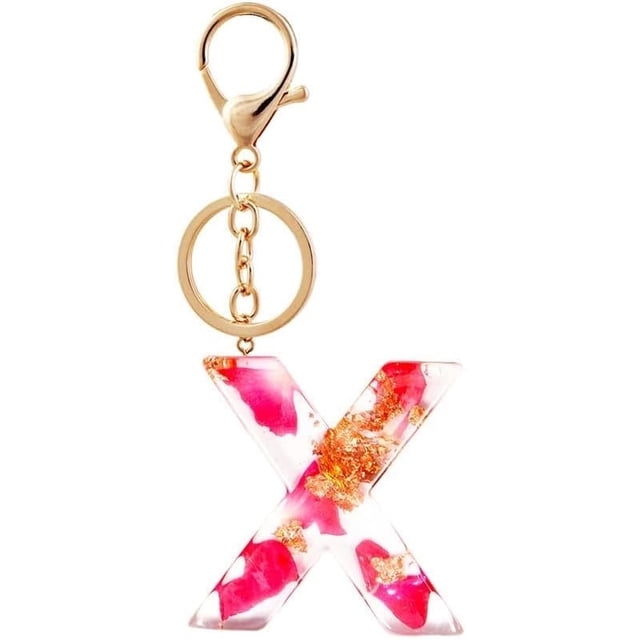Letter Keychain,26 Letters A-Z Decorative Letter Keychain,Name Keychain for Women Girls Men Teenager Gift