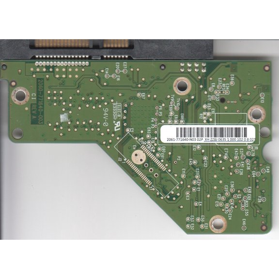 WD5000AVDS-63U7B1, 2061-771640-N03 02P, REV A, WD SATA 3.5 PCB