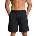 thumbnail image 2 of Cargo Short Pants for Men Plus Size Summer Lightweight Elastic Waist Solid Color Gym Shorts Athletic Outdoor Sport Workout Shorts with Pockets, 2 of 7