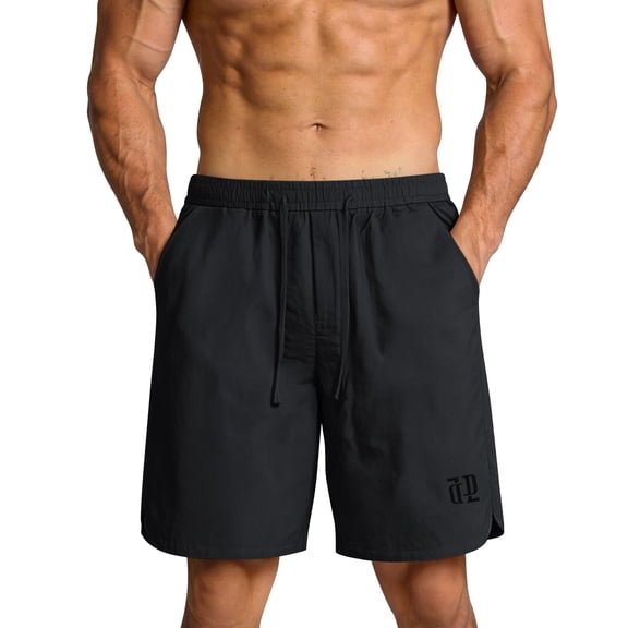 Iyufng Men's Cargo Shorts Drawstring Casual Loose Shorts Elastic Waist Summer Sports Shorts with Multiple Pockets
