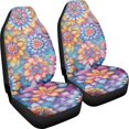 thumbnail image 3 of XYZCANDO Flowers Print Auto Seat Covers Soft Interior Decor Car Seat Covers car Front Seats SUV Front Seats, All-Season Anti-Slip Vehicle Cars, 3 of 10