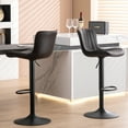 thumbnail image 5 of Kidol & Shellder Modern Swivel Bar Stools Set of 2 Brown Adjustable High Back Counter Stools, 5 of 6