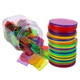 thumbnail image 1 of Bloques de patrón transparente Aprendizaje de juguetes educativos y clasificar Juguete Rompecabezas Juguete Bloques de arco iris para DIY Juego Salvador Bloques de patrones, 1 of 8