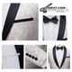 thumbnail image 4 of Traje de esmoquin jacquard para hombre, corte entallado, de dos piezas, para boda, fiesta y graduación, s202412241253, 4 of 5