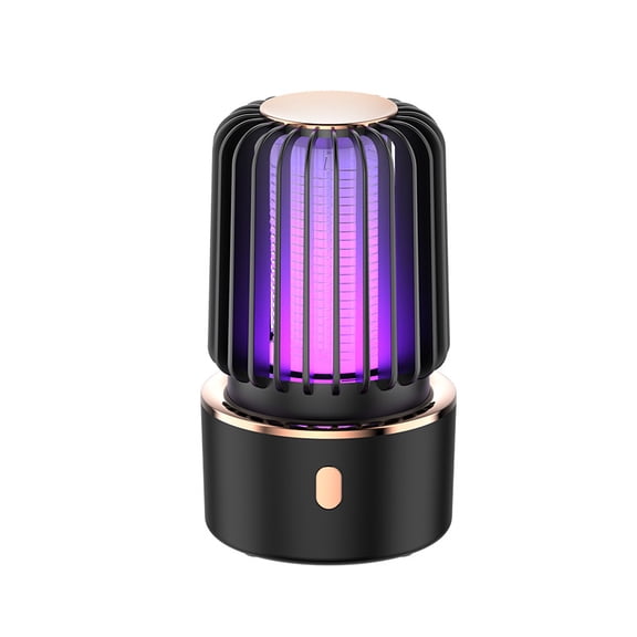 Rechargeable Portable Mosquito Killer lamp,Trap Light Outdoor and Indoor Cordless Battery Powered Waterproof Bug/Fly Trapper for Home (black gold)