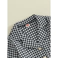 thumbnail image 6 of Bslissey Little Girls 2Pcs Outfits Houndstooth Patchwork Long Sleeve A-line Dress + Button Lapel Tweed Coat 4T 5T 6T 7T Toddler Kids Casual Daily Clothes, 6 of 9