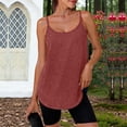 thumbnail image 2 of Tsesme Women's Halter Tops Adjustable Straps Loose Tank Tops 2026 Summer Lightweight Sleeveless Sport Tops,Red,M, 2 of 6
