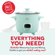 Dash Mini Rice Cooker Steamer, 2 Cup, Nonstick Removable Pot Aqua