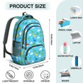 thumbnail image 5 of Dinosaur and Palm Lightblue Pattern Cute School Backpack Bag with Padded Back and Adjustable Shoulder Straps 16.9 X 12.6 X 5.9 Inches, 5 of 5