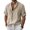 Beige, variant on Dursoulink Beach Shirt for Men, Short Sleeve Linen Cotton Blend, Solid Color, Button Down Collar, Relaxed Fit, Breathable Summer Top