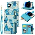 thumbnail image 1 of SuperShield Compatible avec iPhone 14 Plus Étui Portefeuille, Étui à Rabat en Cuir PU à Motif Marbre avec 3 Fentes pour Cartes et Support pour Fille Femme, Étui de Protection Antichoc pour iPhone 14 Plus 6,7 Pouces, 1 of 5