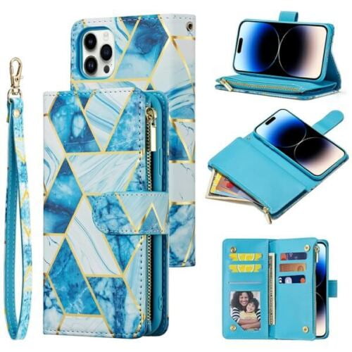 SuperShield Compatible with iPhone 14 Plus Wallet Case,Marble Design PU Leather Flip Case with 3 Card Slots Kickstand for Girl Women Shockproof Protective Cover for iPhone 14 Plus 6.7 inch