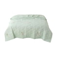 thumbnail image 2 of AuroraX Lightweight Washable Summer Quilt Full Size Cool Summer Quilt Cotton Breathable Machine Washable Soft Thin Summer Quilt for Bedroom Green, 2 of 6