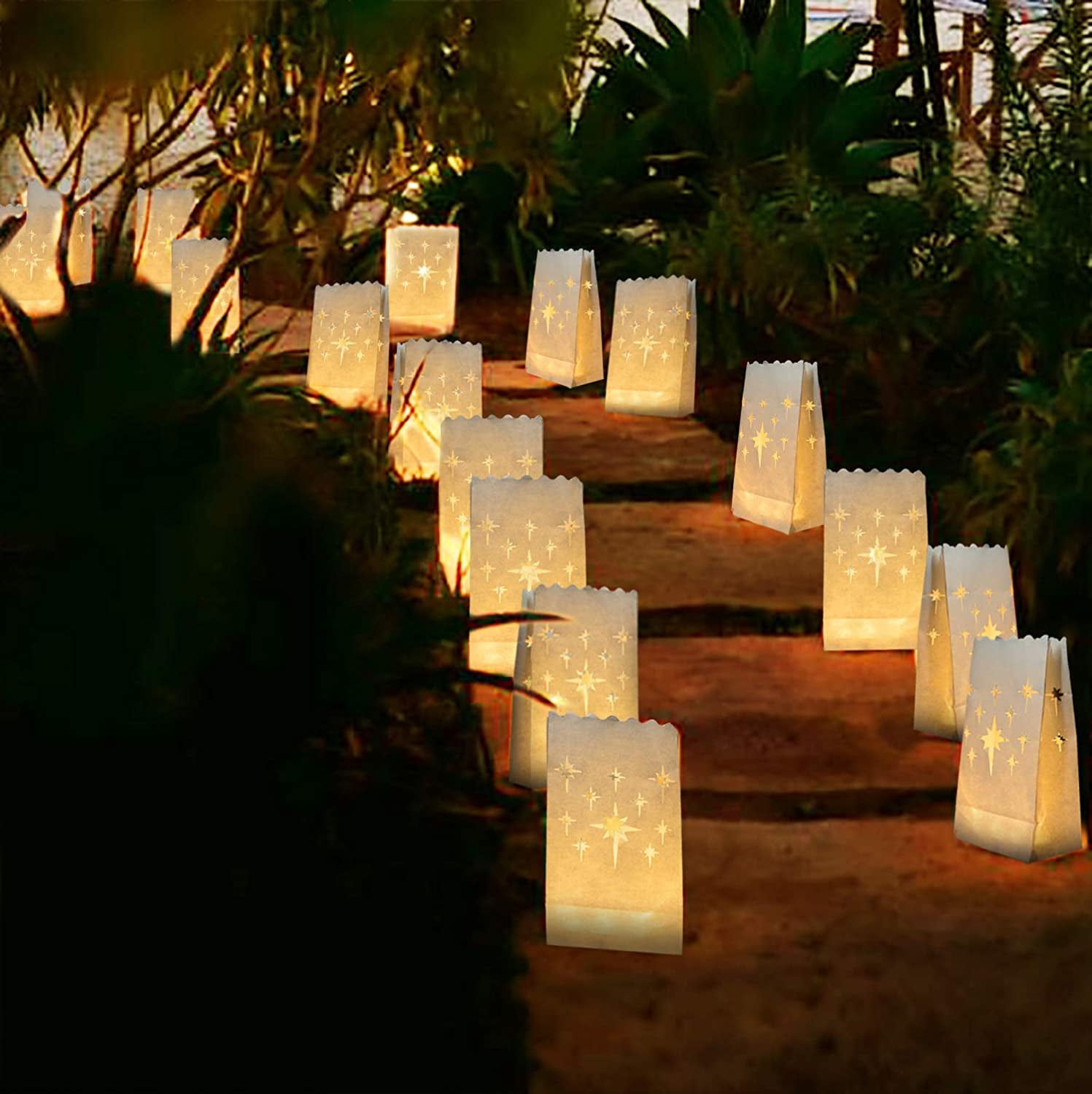 Candle Luminary Bags Candle Bags - Stars Pack of 50 